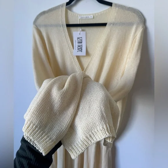 12th Tribe Alma Cream Knit Mini Dress - Size XL - Picture 10 of 16